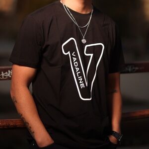 COPY - Vadaline V logo black tshirt